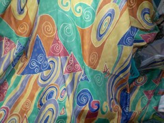 6 Yards 64 In Fabric Kravet Contract Swirl Abstract Multi Color Orange Blue Gold