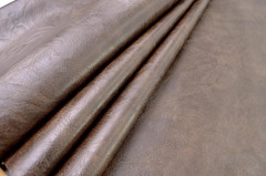 1 Yards 54″ X 36″ Dark Brown Faux Leather Fabric Distressed Crazy Horse Soft Fak