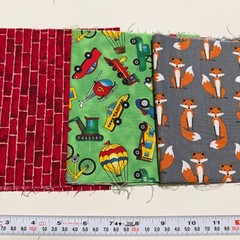Cotton Fabric Bundle Boys I Spy Scraps 20 Pieces 1 lb 7oz