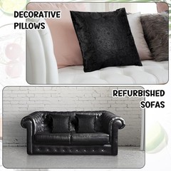 73” x 55” Tooled Faux Leather Sheets Vintage Floral Embossed Faux Leather F…