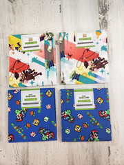 Lot of 4 Disney Toy Story & Mario World Fat Quarter Cotton 18″ x 22″ each NEW