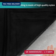 FSWCCK Black Mesh Fabric, 62 x 59 Inch Soft Mesh Netting Slightly Stretchy for S