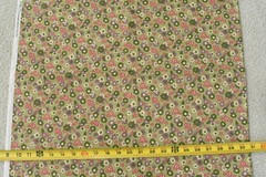 By 1/2 Yd, Lavender Cream Green & Pink Floral on Olive, Thimbleberries, V688