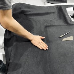 Black 96×60 Inch Suede Auto Headliner Fabric Foam Backing Car/Truck/SUV/RV