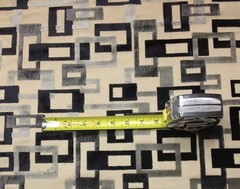 CLARENCE HOUSE TERENCE GREY BLACK GEOMETRIC VELVET FURNITURE FABRIC BY THE YARD