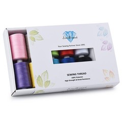 Simthread All Purpose Sewing Thread, 10 Spool Assorted Basic Color Series