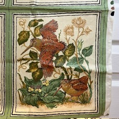 Cyrus Clark Wildlife Vtg Fabric Chintz 7 Panels Animal Frog Raccoon Fish 26.5×38