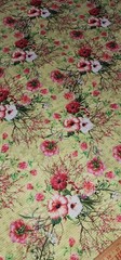Wool Blend Floral Printed Thick Winter Spun Soft Fabric 45”W Sold BTY Mustard