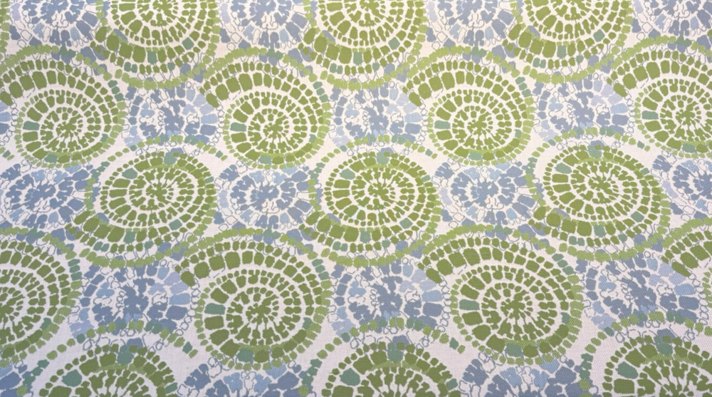 Sunbrella Conch Seaweed Green Blue Performance Outdoor Fabric By the yard