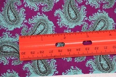 54″L x 44″ W Piccadilly Circus by Rowan Westminster Fabric Teal Paisley Fuschia