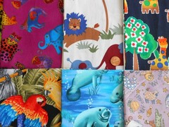 I SPY Safari JUNGLE Animal Kingdom Fat/Long Quarter 1/2 Yard Quilt Fabric Bundle