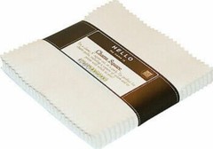 5″ Charm Pack Squares Kona Cotton Solids Snow Colorstory Fabric Precuts M200.02