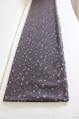 Vintage Charcoal Rose Ditsy Fabric 3 Yards Cotton Blend 49×108″ Cottage Floral