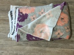 JO-ANN’S Fabric Luxe Fleece 38″ x 1.7 YDS Large Floral Purple Pink Grey Crafting
