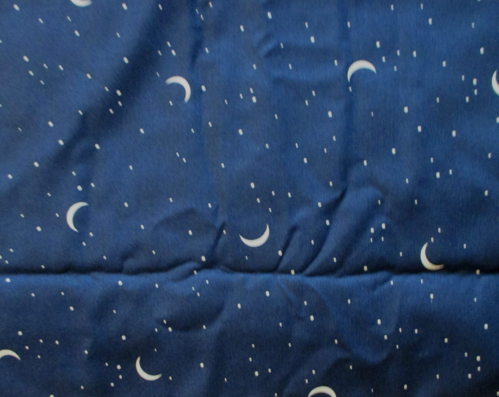 Midnight Cowboy Perry Wahe Moon and Stars on Dark Blue Cotton Maywood BTY x 44