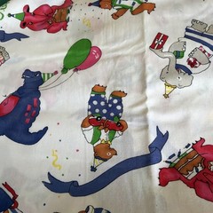 2 Yards 28” Wide Of Cotton Cartoon Children’s Fabric (661)