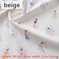 Cotton Fabric Cloth Chinese Fairy Printed Hanfu Clothing Bedding DIY Crafts