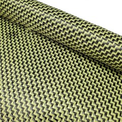 Yellow Aramid Carbon Fiber Blended Fabric mixed cloth 230gsm W /工 Weave 100*50cm