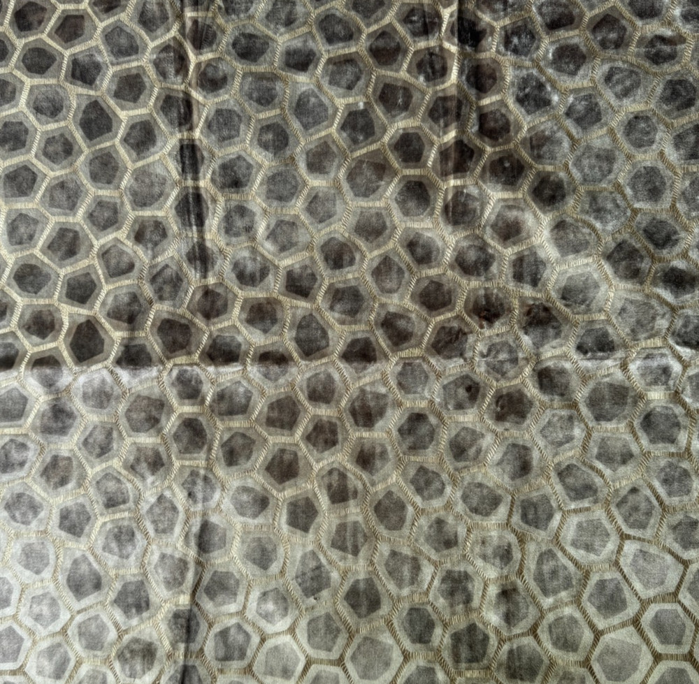 Groundworks Hexagon Velvet Designer Fabric Remnant 24″x24″