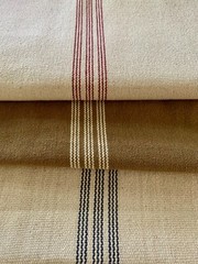 Grain Sack Fabric by the Yard, Ticking Fabric, French Country, Cottage Farmhouse
