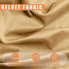 Velvet Fabric, 60” X 40” (150CM X 100CM) Soft Upholstery and Apparel Fabric, W