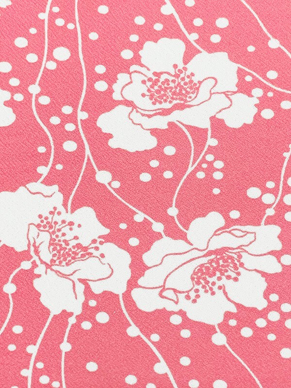 Floral Liverpool Fabric Abstract Pink Garden Flowers By the Yard