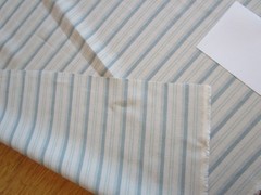 Blue Greige or Puddy Stripe Linen Fabric 3.58 yds, swatch available for purchase