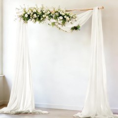 Elegant 29″ x 20ft Ivory Sheer Draping Fabric for Memorable Wedding Ceremonies