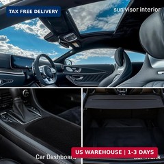 Suede Auto Headliner Fabric 98″ L × 60″ W with Foam Backing – Black Interior …