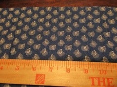 1 Fat Quarter Cotton Fabric Approx 18″ x 21″ Blue & Tan