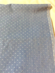 Polyester fabric /medium blue with silver 4-dot pattern design 1 yd 20″x 65″