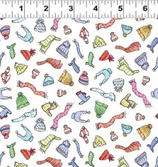 SNOWTIME from Clothworks – (30) 6.5″ fabric square set