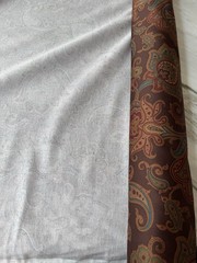 Ralph Lauren Home Dark Paisley Cotton Fabric Continuous 54.5” Wide New