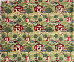 Vintage Jo-Ann/Debbie Mumm APPLE FESTIVAL Apple Country Cotton Fabric, 1 yd