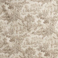Toile de Jouy Various Colors by the Metre | Height 280cm | 100% Cotton