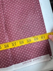Vintage debut designs quilting cotton fabric red dots floral 44×61 90s y2k