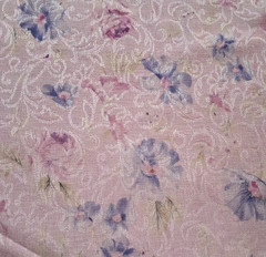 3 yd x 62″ w Polyester Fabric Pink Purple Floral Embossed Design NO STRETCH