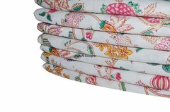 Indian 10Yard New Hand Block Print White Floral Cotton Craft Sewing Dress Fabric