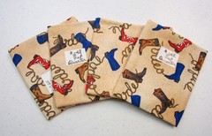 7 “Cowboy Up” Fabric Fat Quarters Cotton Boots Lariat Patrick Lose