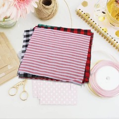 20pcs Plaid Fabric Rich Bright Colors Soft Breathable For DIY Projects Cotton Fa