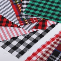 20pcs Plaid Fabric Rich Bright Colors Soft Breathable For DIY Projects Cotton Fa