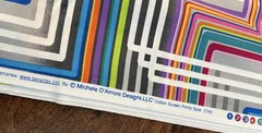 MANHATTAN MODERN Benartex Fabric Geometric Multicolor Lines 44” BTY