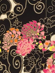 Alfred Shaheen for Free Spirit Westminster ~Asian Blossoms Cotton Fabric 1.5 yds