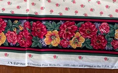 Cranston Print Works VIP Framed Roses with Floral Border 1 yd