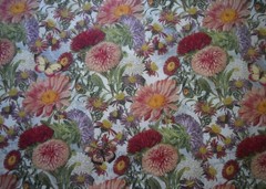 1/4 yard 100% cotton fabric Summer Flowers floral blossoms blooms quilting