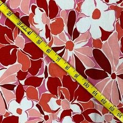 Fabulous New Red Floral Stretch Fabric 4.33 yds Apparel Swimwear Excellent