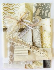 Shabby Chic Fabric, Ephemera Kit 20 Pieces Slow Stitch Junk Journal Crafting #22