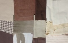 5 lb 1 oz Box of Assorted Fabric Scraps – Yellows Browns Greens Black FSBTB134