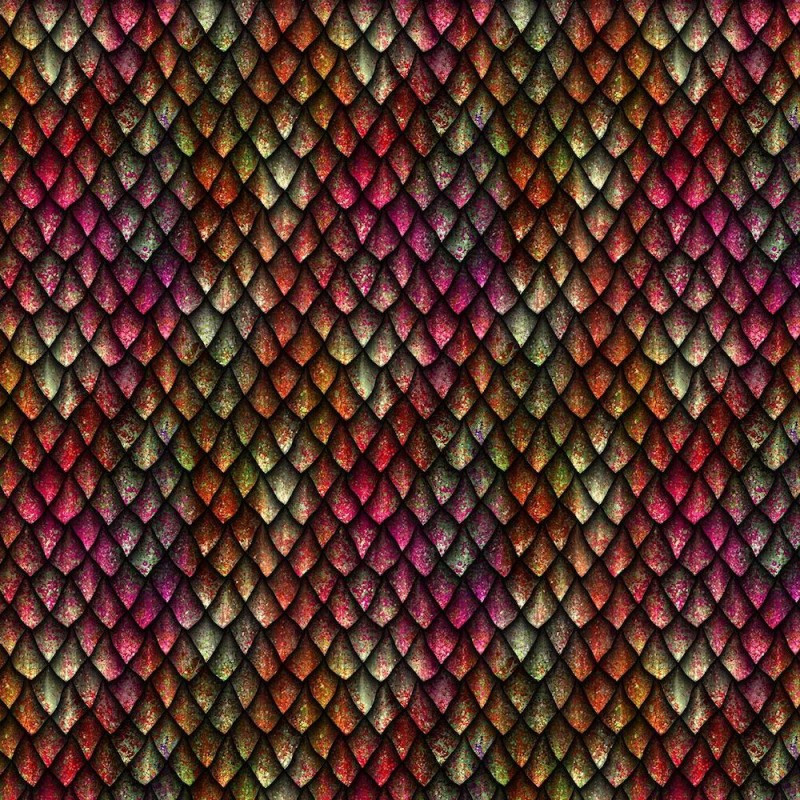 Dragon Scales Fantasy 100% Cotton 140cm Wide Printed Digital Fabric for Quilting