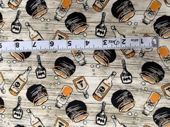 Cotton Fabric Halloween Bottles Cauldron Poison 53”
